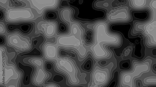 Gray outline topographic contour map abstract tech motion graphic design. Geometric background. Video animation Ultra HD 4K 3840x2160.Abstract animated outline topographic contour map. TECHNOLOGY	
