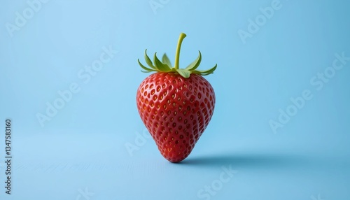 Strawberry isolated on blue background