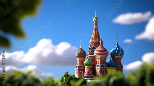 Saint Basil's Cathedral: A Majestic Russian Icon Under a Summer Sky