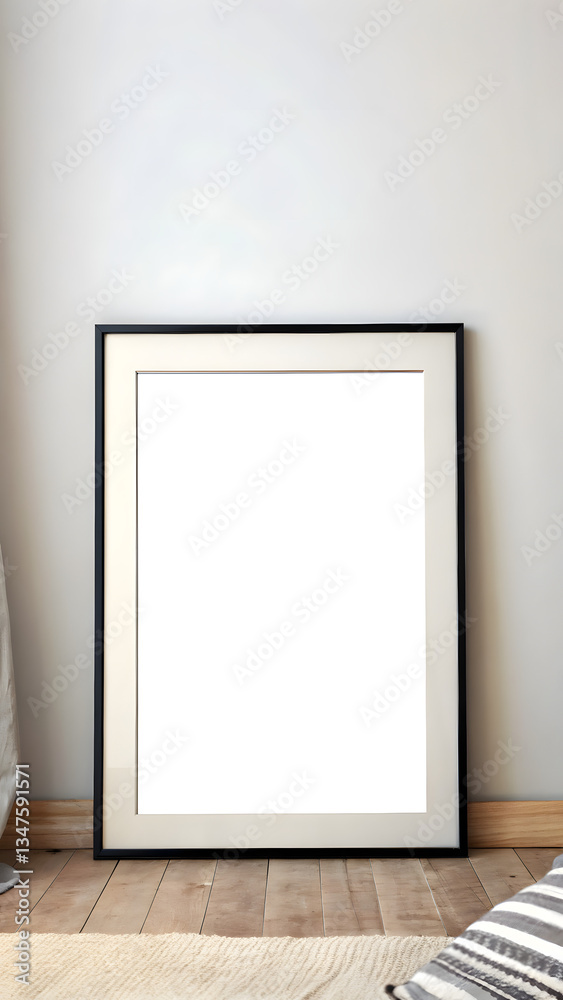 Blank frame a neutral wall perfect for quote o Blank frame a neutral wall perfect for quote o