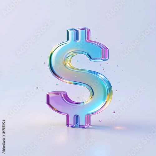 3D Dollar Kurs claymorphism illustration