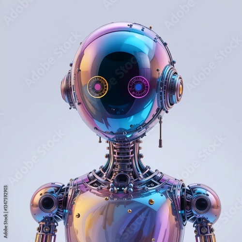 Glassmorphism 3D Robot