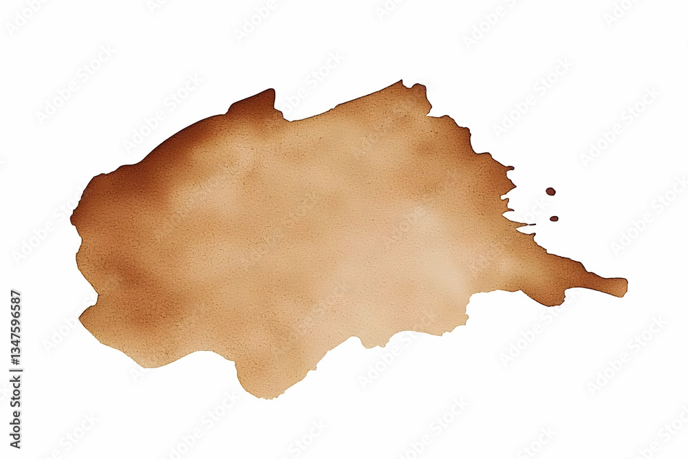Coffee stain abstract, isolated on white, background texture Coffee stain abstract, isolated on white, background texture