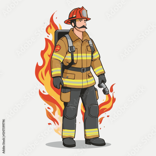 fireman, emergency, safety, rescue, danger, firefighter, uniform, fire, fighter, man, red, helmet, protection, equipment, background, hose, service, burn, flame, hero, person, water, work, engine, job