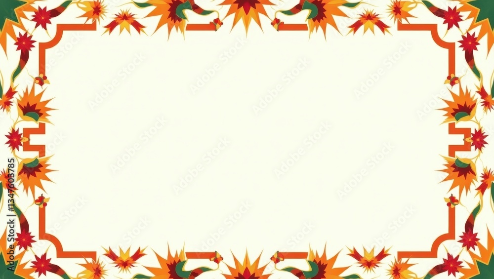 Abstract Islamic art with symmetrical cut-out elements and colorful contrast Abstract Islamic art with symmetrical cut-out elements and colorful contrast
