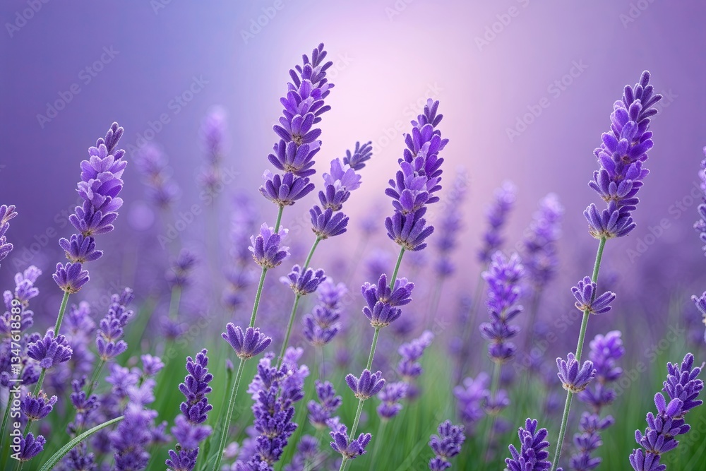 Fototapeta premium Serene Lavender Gradient Background for a Calming Studio Environment