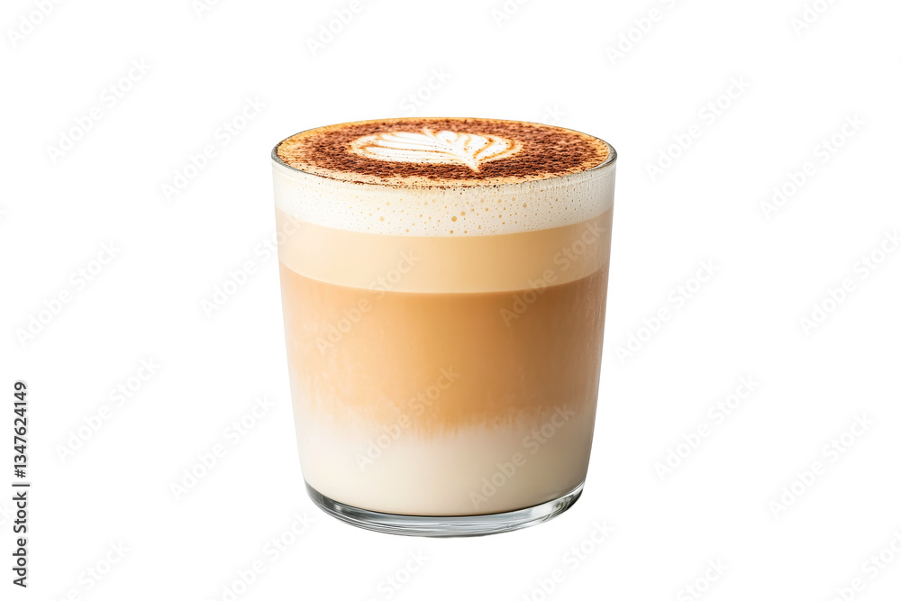 Latte art design cocoa latte drink, transparent cut out Latte art design cocoa latte drink, transparent cut out