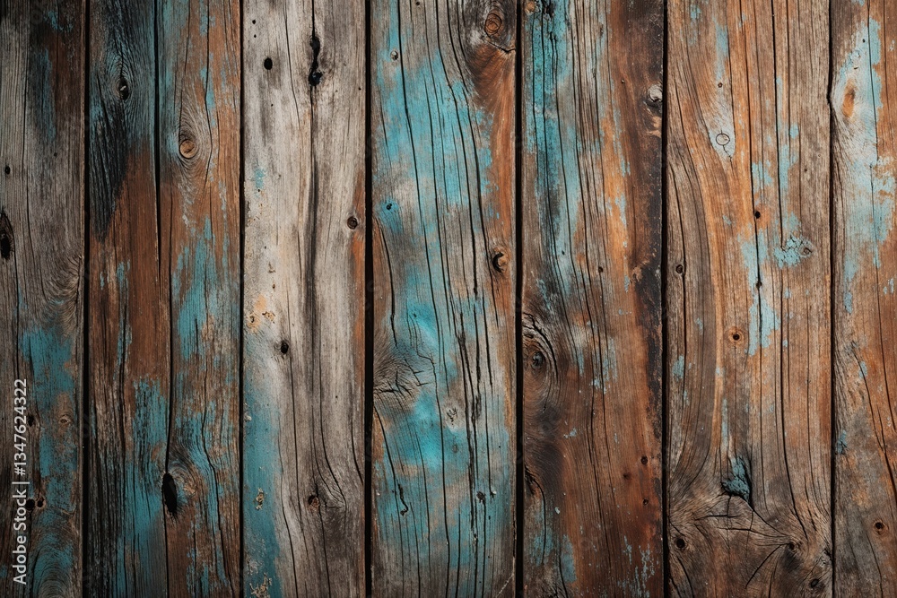Fototapeta premium Weathered Rustic Wood Panel Texture Background for Design Use