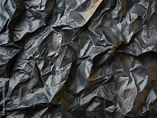 Wallpaper Mural Dark Crumpled Paper Abstract Texture Torontodigital.ca