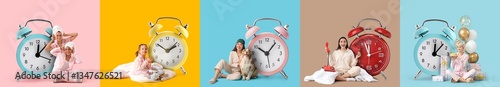 Set of people and big alarm...