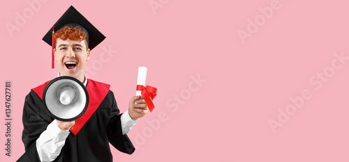 Male graduating student wit...