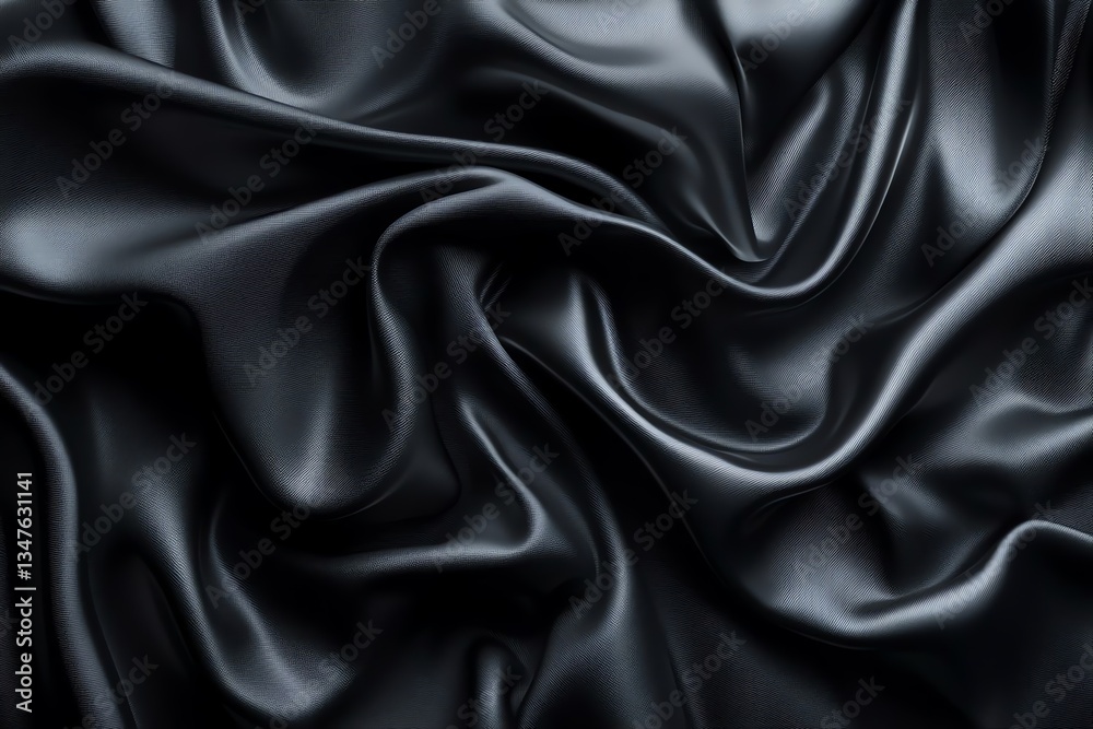 Dark Draped Fabric, 3D Render Dark Draped Fabric, 3D Render