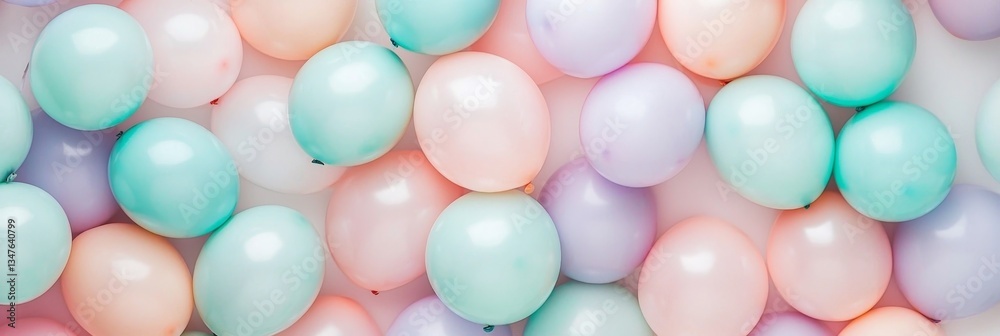 An explosion of color with festive balloons at a celebration. An explosion of color with festive balloons at a celebration.