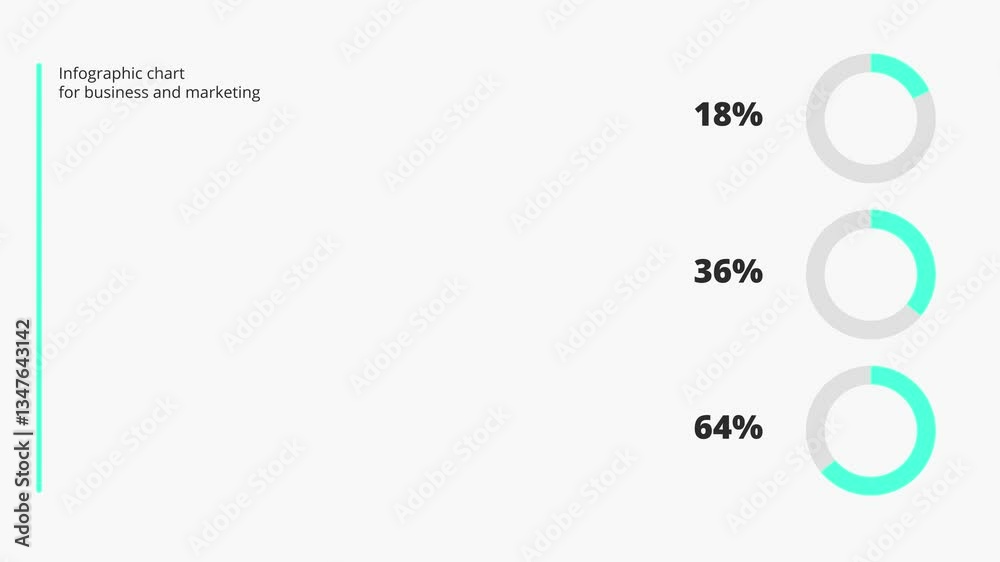 Multicolored infographic chart with Infographic chart with circles in ...