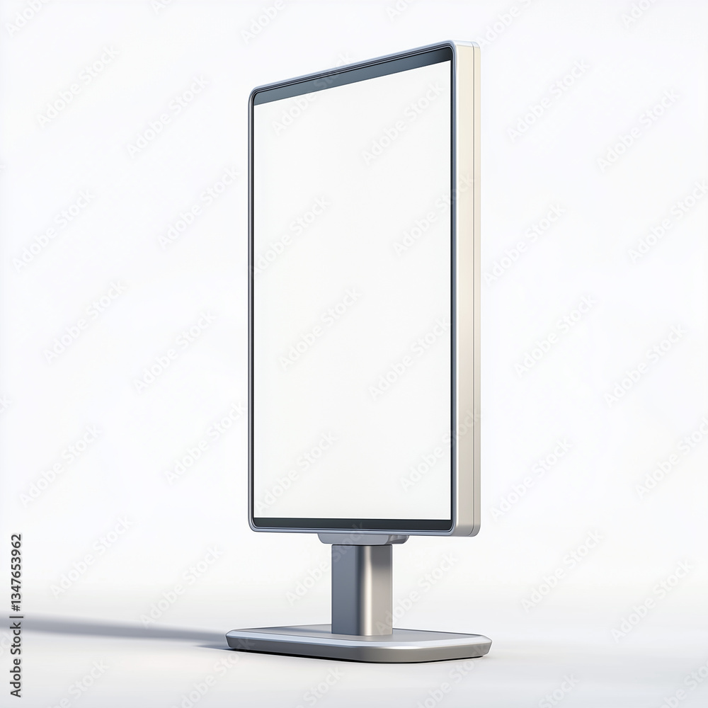 Blank isolated vertical ad citylight mockup or digital screen Blank isolated vertical ad citylight mockup or digital screen