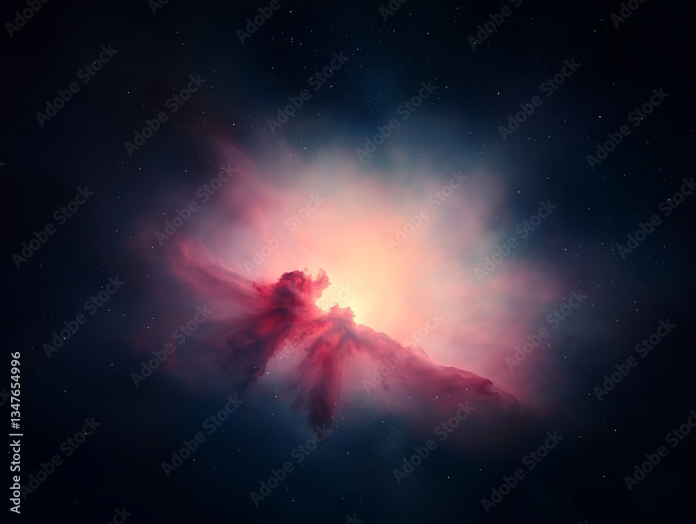 Obraz premium Cosmic Nebula: Stellar Birth in Deep Space.