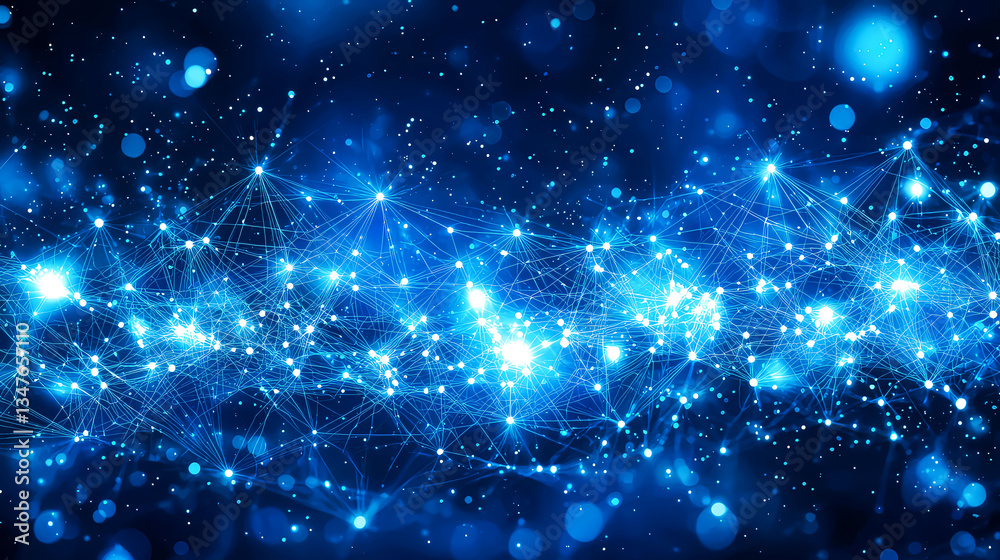 Fototapeta premium Abstract Network Connection: Digital Technology and Global Communication