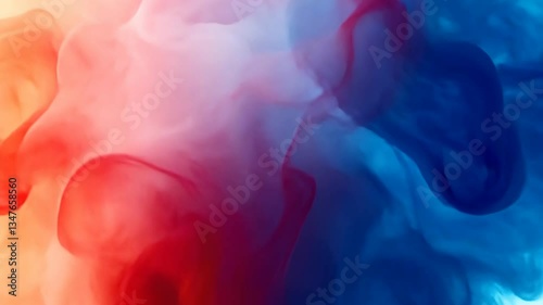 Abstract Colorful Swirls: A Symphony of Blue and Orange Hues