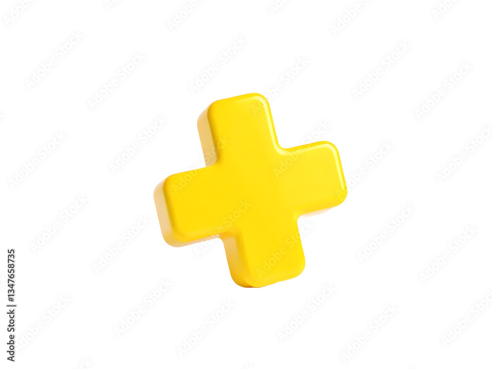 Obraz premium 3D golden cross symbol with puzzle piece isolated on white background