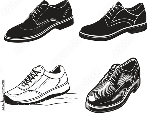 set of shoes isolated