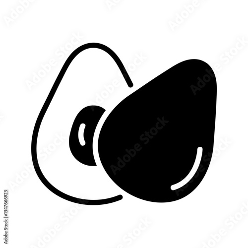 Avocado isolated icon