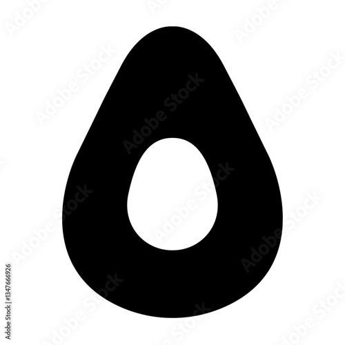 Avocado isolated icon
