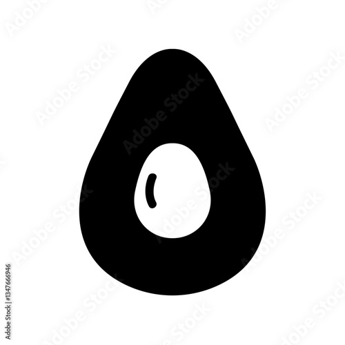 Avocado isolated icon