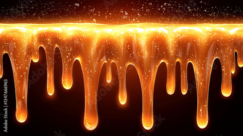 Mouthwatering Honey: A Golden Drizzle of Sweetness - Delicious Honey Texture and Flow