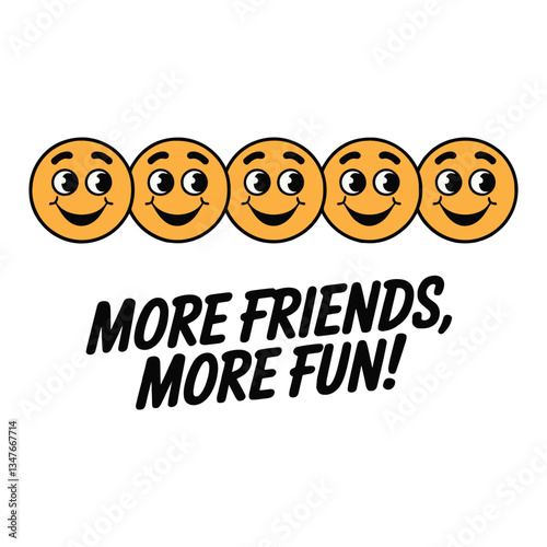 More Friends More Fun T Shirt Design Friendship Bond