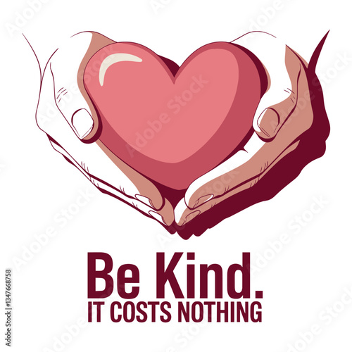 Be Kind It Costs Nothing T Shirt Design Kindness Message