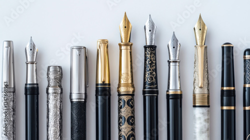 Wallpaper Mural A variety of elegantly designed fountain pens with different nib styles Torontodigital.ca