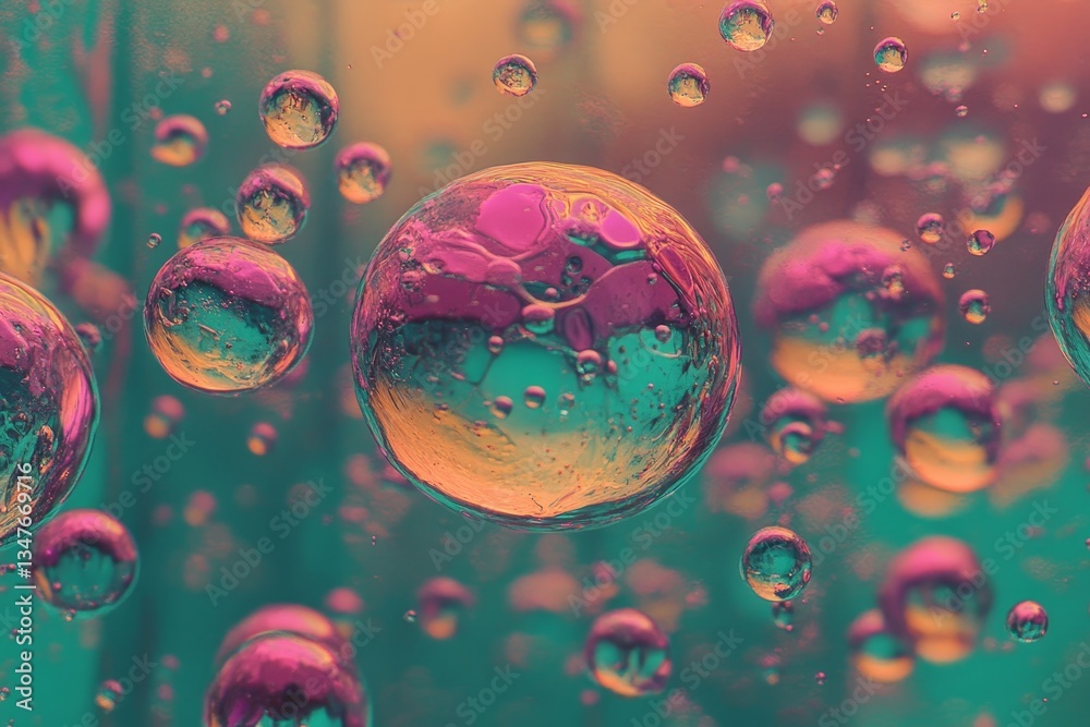 Naklejka premium Three-dimensional rendering of organic particles depicted in an abstract state of motion