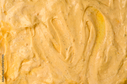 Wallpaper Mural Yellow sauce splashes as a background. Torontodigital.ca