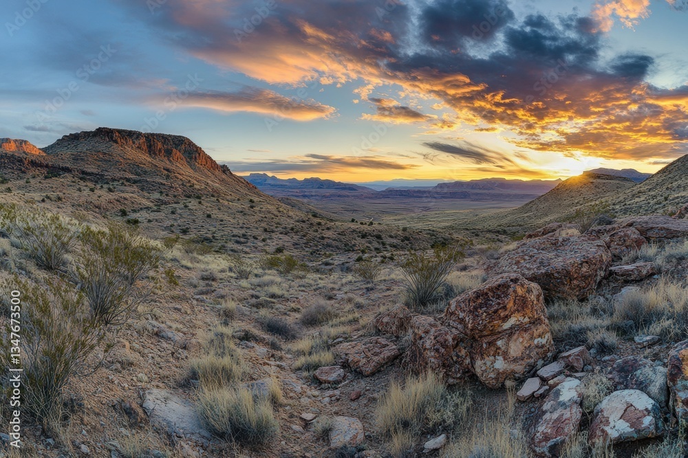 Obraz premium Vibrant Sunrise Over the Grand Canyon Landscape