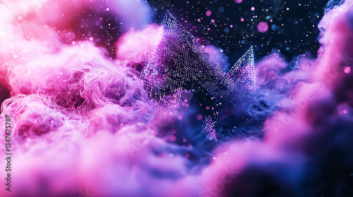 Cosmic Dreamscape: Abstract Digital Art of Nebula and Stars