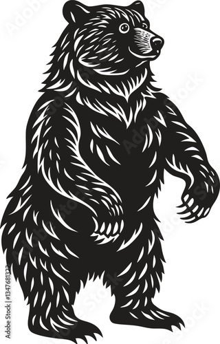 bear vinyl ready vector illustration