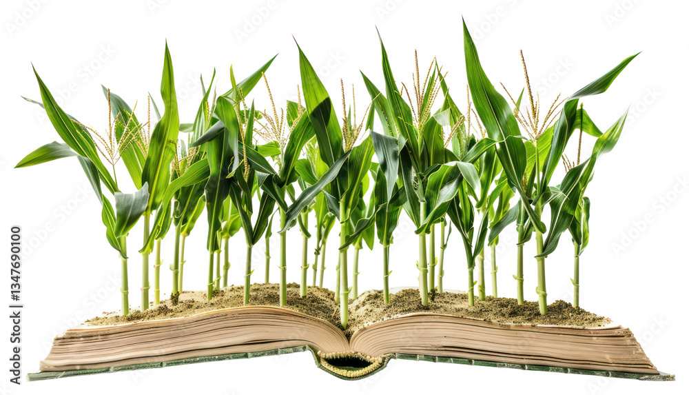 Naklejka premium PNG Cornfield nature plants corn.