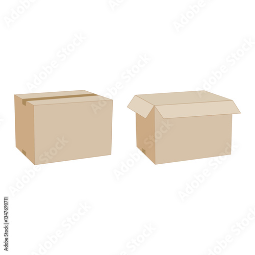 open cardboard box