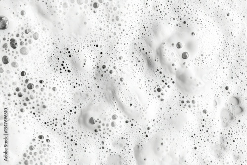 Wallpaper Mural Close-up of white foam bubbles on solid surface. Artificial Intelligence Torontodigital.ca