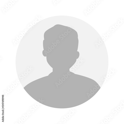 Vector flat illustration. Human icon. Avatar, user profile, human icon, profile picture. Suitable for social media profiles, icons, splash screens and as a template. Business concept.