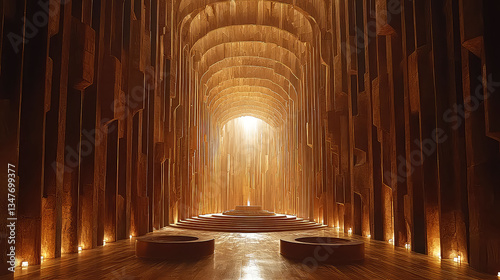 Golden Hall: A Majestic Architectural Masterpiece in Digital Art
