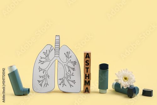Modern inhalers with word A...