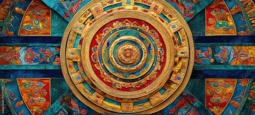 Naklejka premium A beautifully designed mandala symbolizing enlightenment