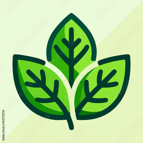 Green Leaf Vector Icon 03