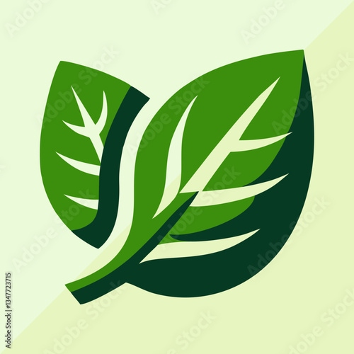 Green Leaf Vector Icon 04