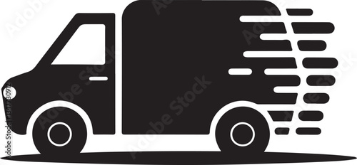 Pickup Van Silhouette Vector Icon