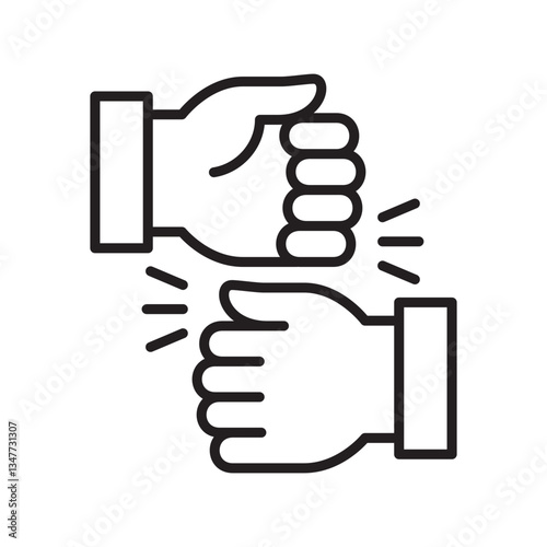 Hands toss icon. Friendship icon. Icon symbol for teamwork, cooperation, solidarity, community, and togetherness.