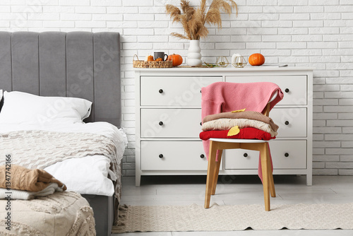 Warm sweaters with autumn l...