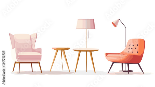 Modern furniture collection showcasing stylish seating and elegant lighting solutions for contemporary interiors