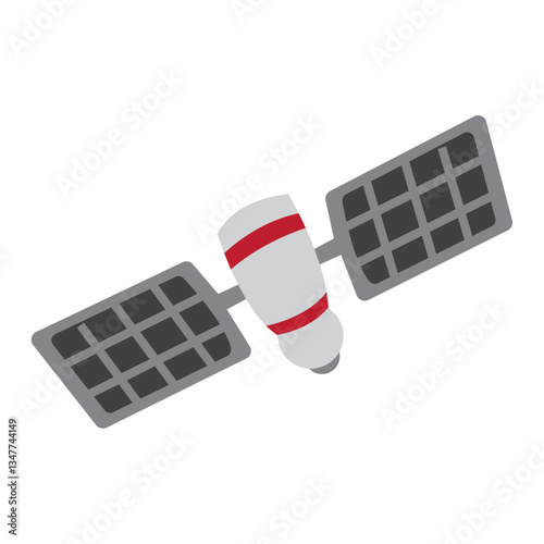 Isolated colored space station sketch icon Vector